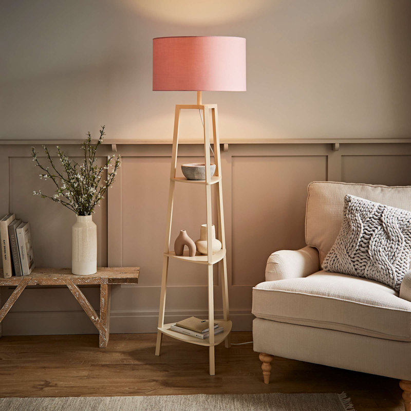 Sundra 155cm Matte Tripod Floor Lamp, Pink
