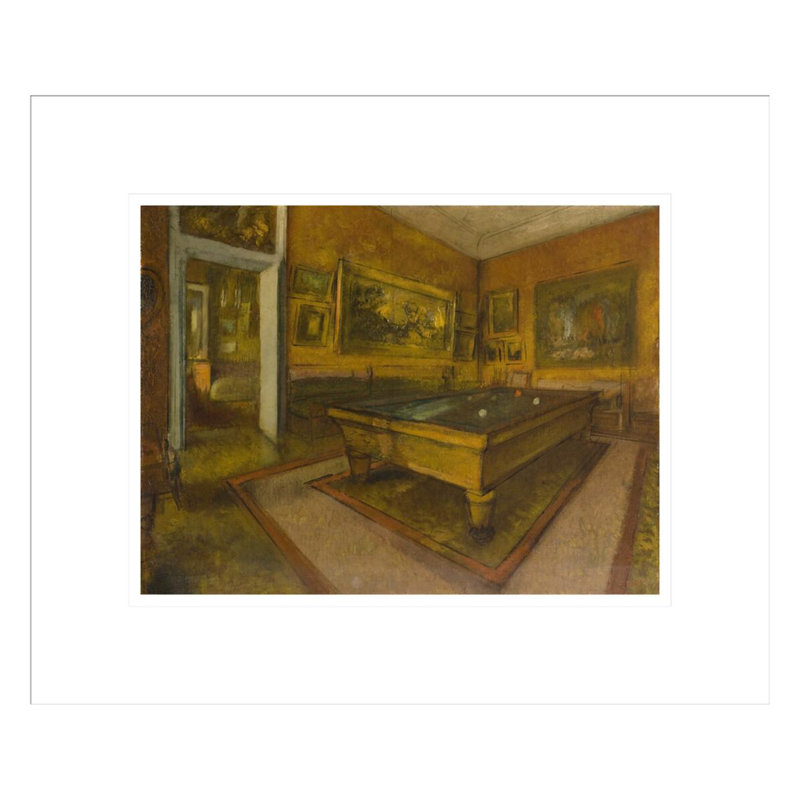 Salle de billard chez Menil-Hubert par Edgar Degas, impression giclée encadrée, H 13,75 po x l 16,41 po