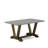 3 Piece Kitchen Table Set - 1 Dining Room Table and 2 Dining Bench - Reliable and Sturdy Constructed - Cement Table top and Distressed Jacobean Finish-1276034584-1276034564-1276034590