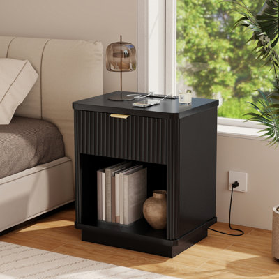 Table de chevet noire Rhythm