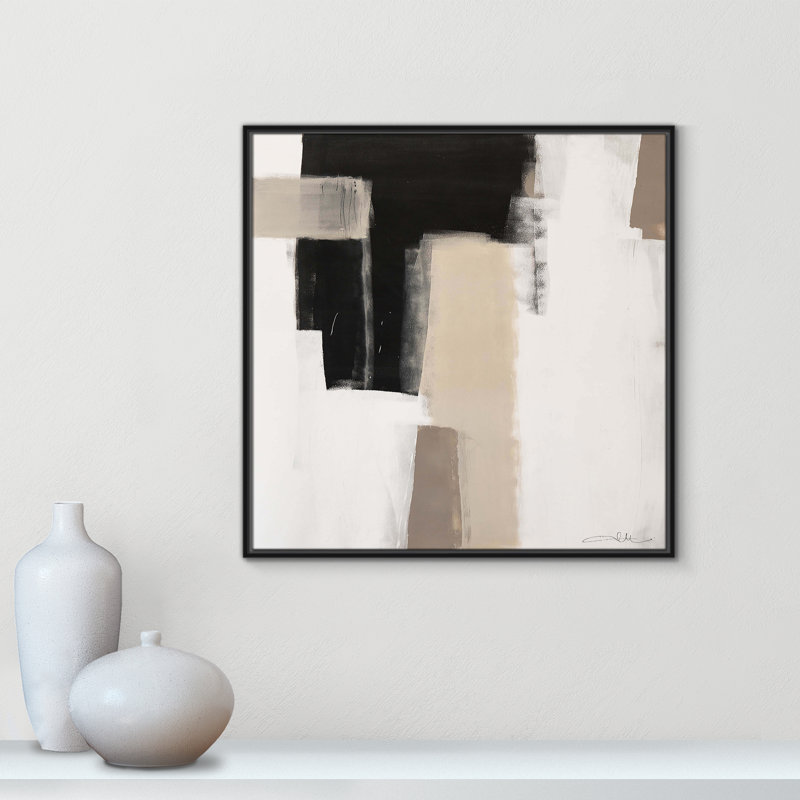 Earth Scapes I-A Print by Casa Fine Arts, 31.5" H x 31.5" W x 2" D, Black Floater Framed