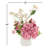 Hydrangea and Ranunculus Arranged in Ceramic Pot