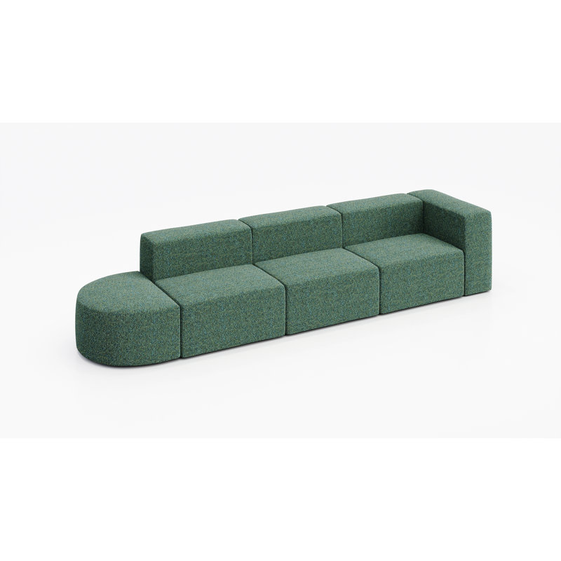 Canapé pour 4 personnes avec tissu, Paon