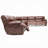 Brax Two Tone Brown Synthetic Leather Power Motion Sectional Sofa W/USB Port