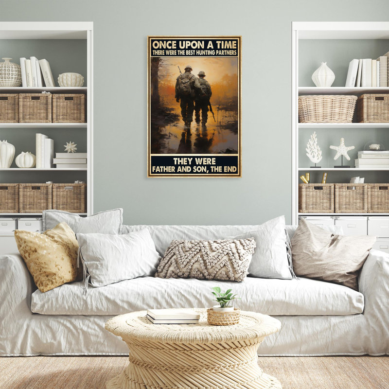 «There Were The Best Hunting Partners», reproduction d'art graphique sur toile tendue 1 pièce, H 20 po x l 16 po x P 1,25 po