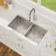 Évier de cuisine en acier inoxydable à cuve double encastrable de calibre 16 avec des accessoires de 33 pouces Workstation Ledge 50/50
