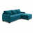 Velours bleu antique