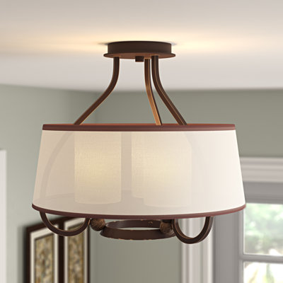 Glass Semi Flush Mount