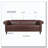 83.66 Inch Width Traditional Square Arm Sofa