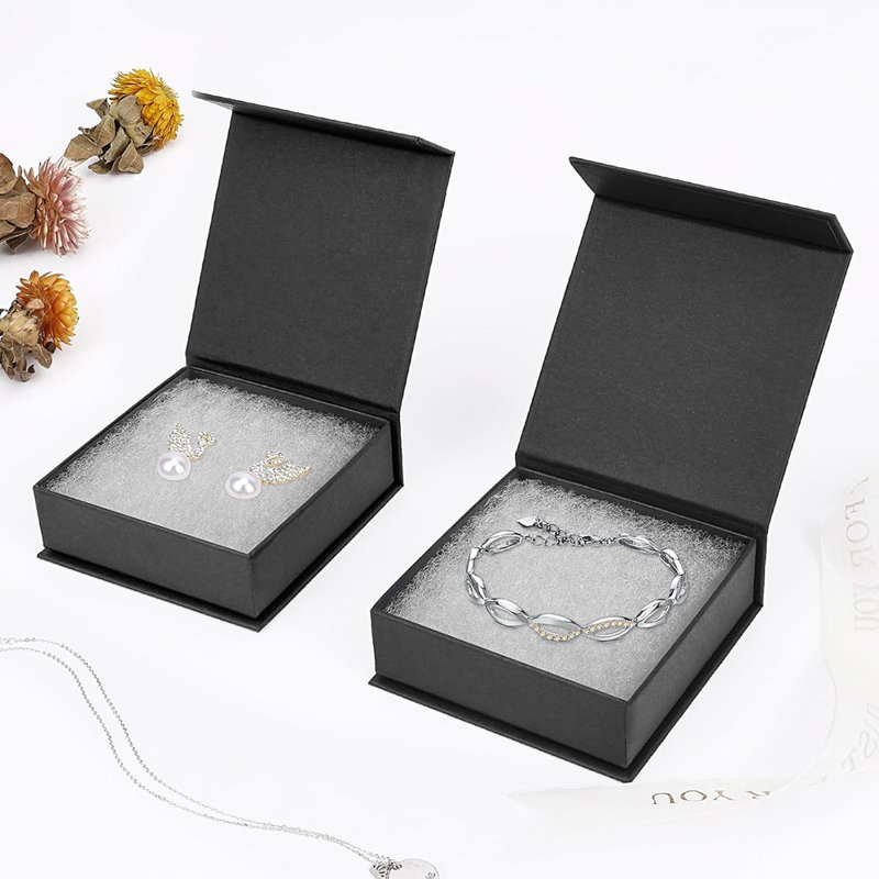 Boîte-cadeau pour bijoux, paquet de 5, petit 3,5 x 3,5 x 1 pouce