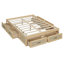 Lit plateforme double avec 6 tiroirs de rangement, naturel antique-1809958635-1809958636