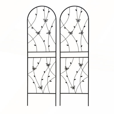 Ensemble de 2 treillis de jardin en métal 71 po x 19,7 po