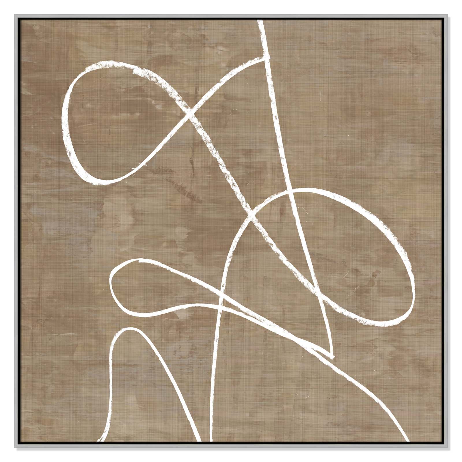 Catana "Swooping Lines" Print, 46.5" H x 46.5" W, Silver
