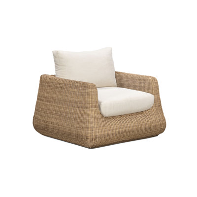 Fauteuil d'appoint d'extérieur crème Dana
