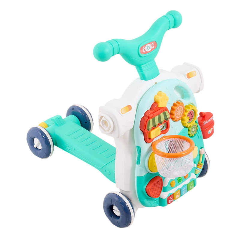 4 IN 1 Walker & Activity Table, Green
