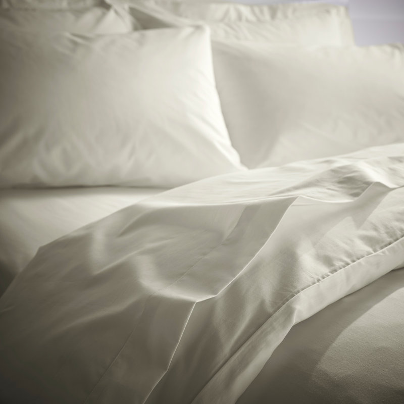 200 Thread Count Temperature Controlling TENCEL Lyocell Flat Sheet, White, Double (4'6)