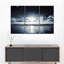 Dark Beach Sunset, ensemble de 3 pièces sur toile-503141722