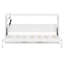 Lit escamotable simple de taille simple pliable sur le côté avec motif imprimé tendance, éclairage à DEL sous le lit et prise USB intégrée - Design peu encombrant - blanc-73488703-73488688