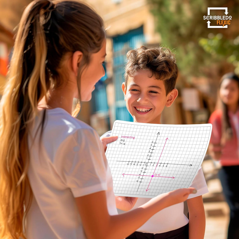 Scribbledo Grid Dry Erase Sheets 9”x12” Math Practise