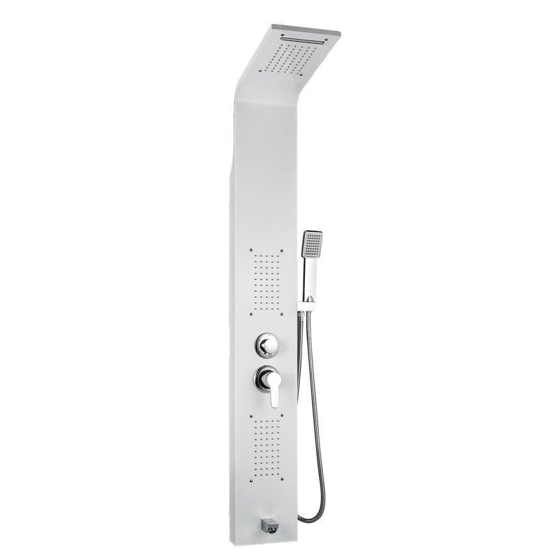 47.2'' Shower Panel with Adjustable Shower Head, White