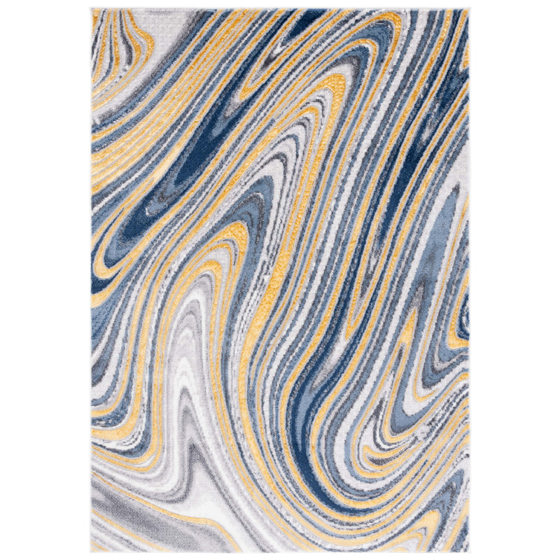 Tapis abstrait Lummie Performance Performance, Rectangulaire 8 pi x 10 pi