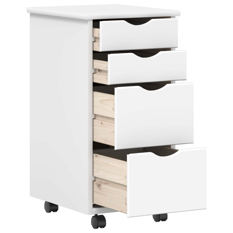 Solid Wood Desk, White