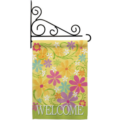Double Sided 18.5'' H x 13'' W Polyester Flag Set