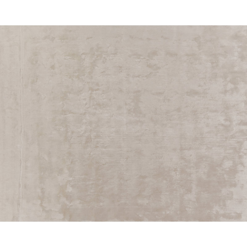 Exquisite Rugs Lush Handmade Handloomed Rayon from Bamboo Silk/New Zealand Wool Ivory Area Rug