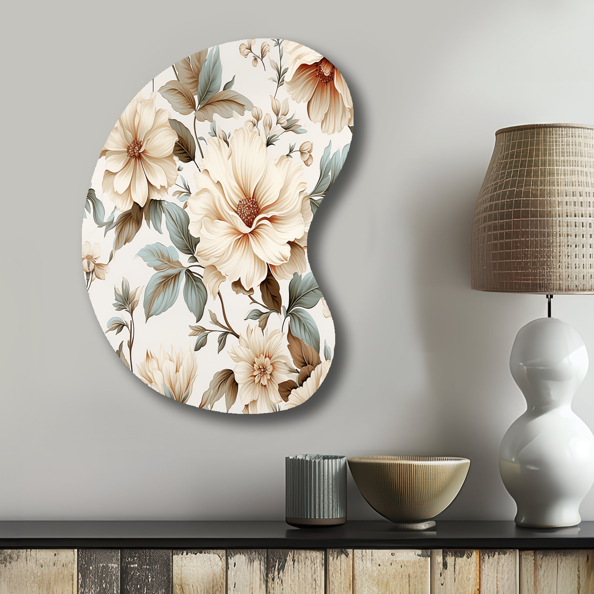 Lark Manor Thaxted - Plants Boom Shape Irregular Metal Wall Decor ...