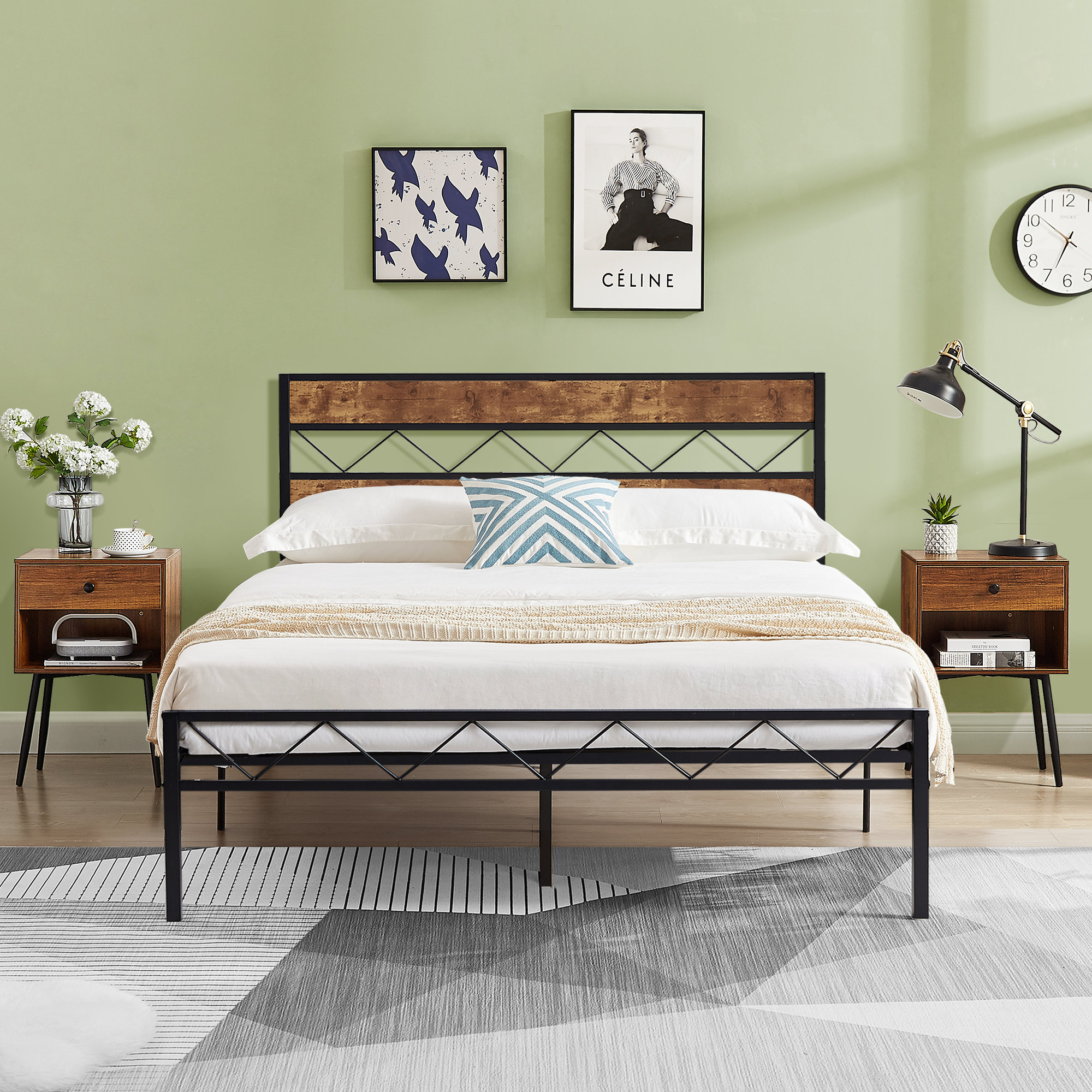 Igourdane Metal 3 Piece Bedroom Set (Set of 3)