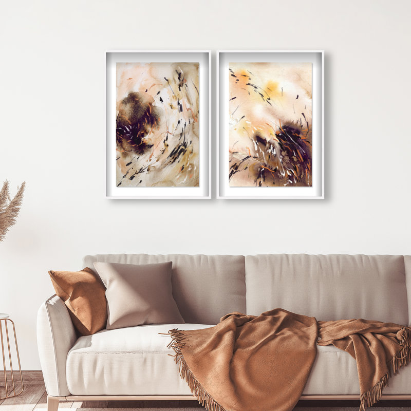 Floating Autumn Set Set by Oliver Gal, 51"H x 35"W, White Shadowbox