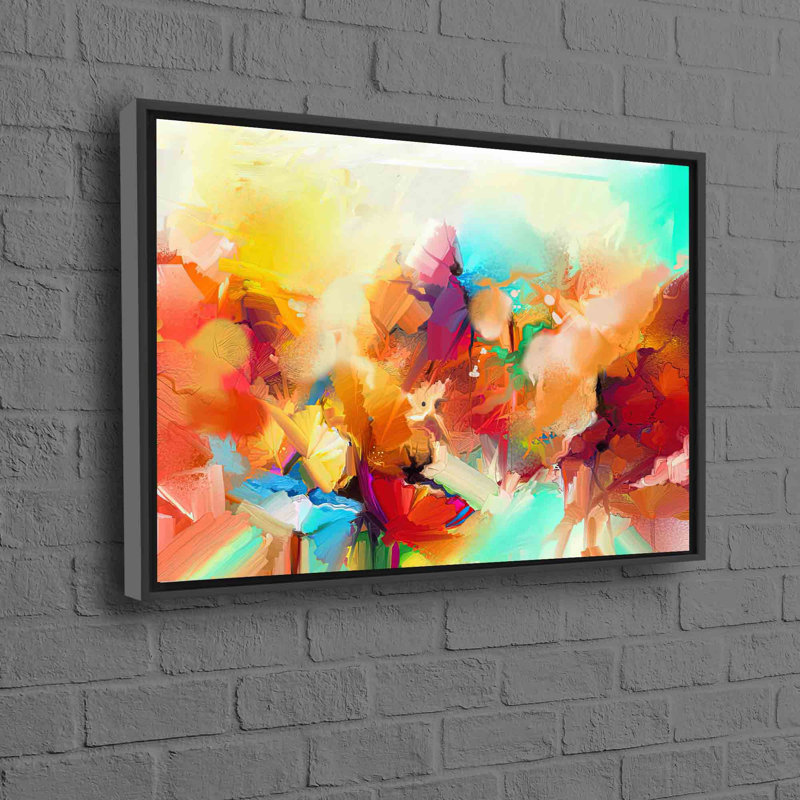 Conception abstraite colorée imprimée sur toile de coton pour rehausser la décoration murale moderne et contemporaine d'une maison ou d'un bureau