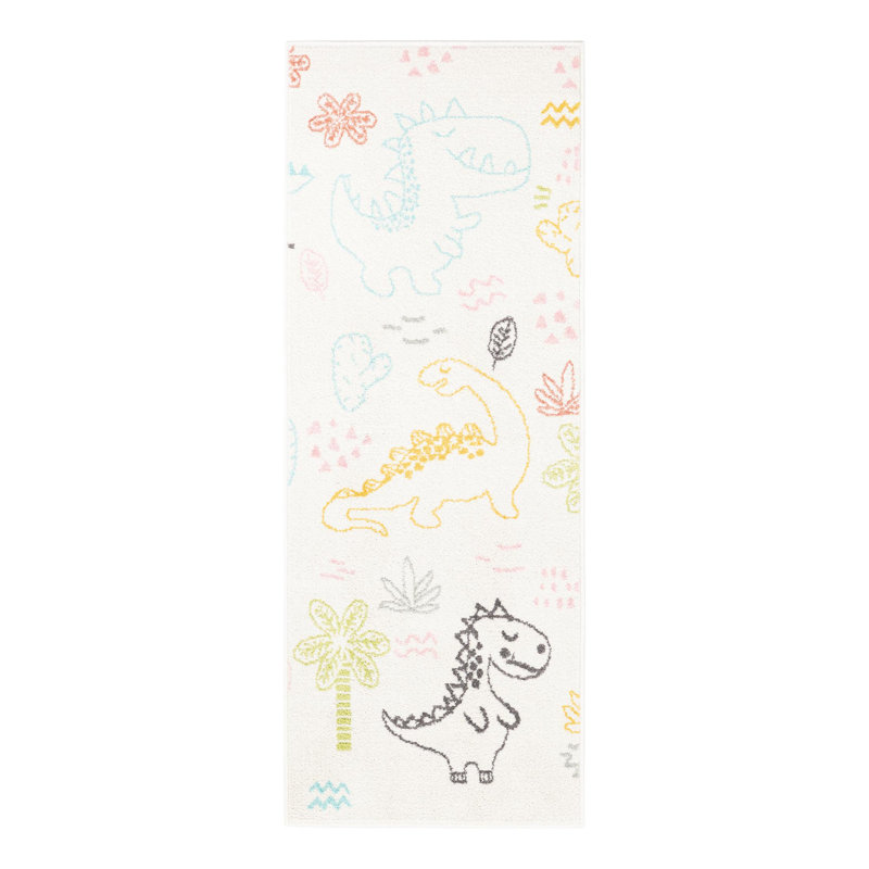 Whimsy Machine Woven Polypropylene Plastic Rug, Runner 2'2" x 6'1"