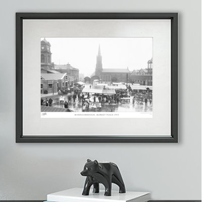 Middlesbrough, Market Place 1913 - Single Picture Frame Print