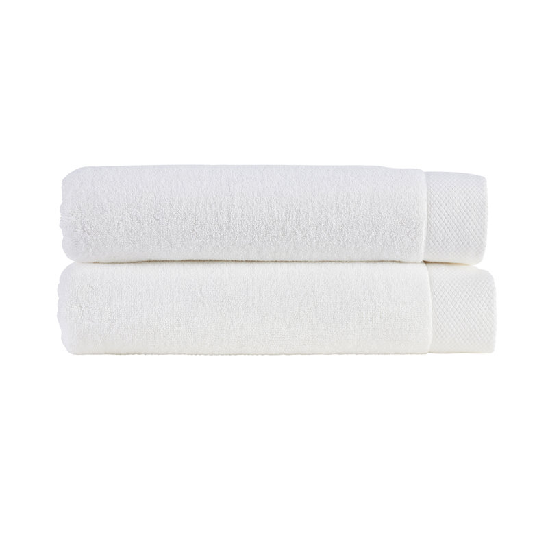 Luxe Turkish Cotton Bath Towel, White, Bath Towel