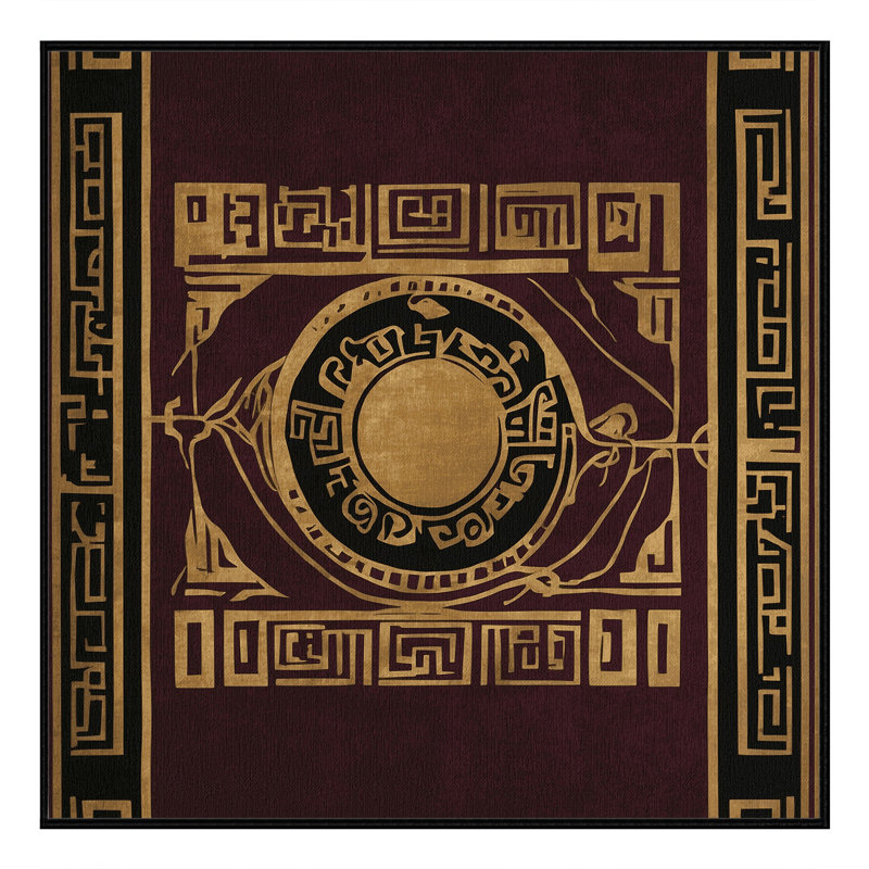 Golden Tableau Rug, Square 7'
