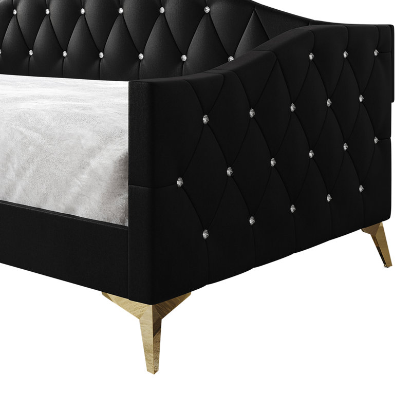 Hurain Upholstered Daybed, Black