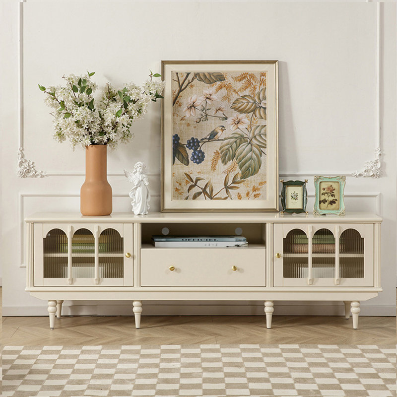 Meuble télé de style rétro de luxe français, 70.87"