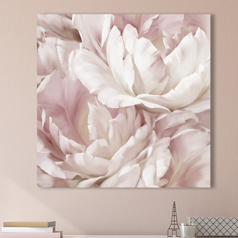 « intime rosé iv », reproduction d’art sur toile tendue, H 28 po x l 28 po