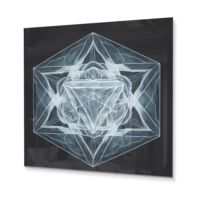Décoration murale géométrique moderne en métal à motif géométrique sacré, H 29 po x l 29 po x P 1 po