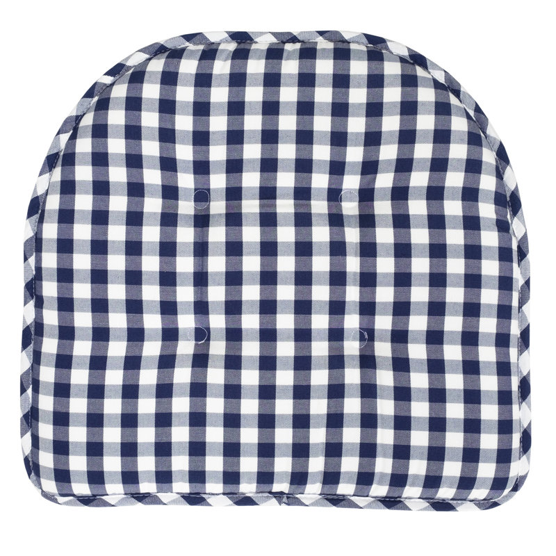 Coussin de coussin d'intérieur antidérapant Buffalo, Bleu marine/blanc, Paquet de 4