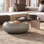 Table basse pivotante moderne 50,39 po avec plateau en verre trempé