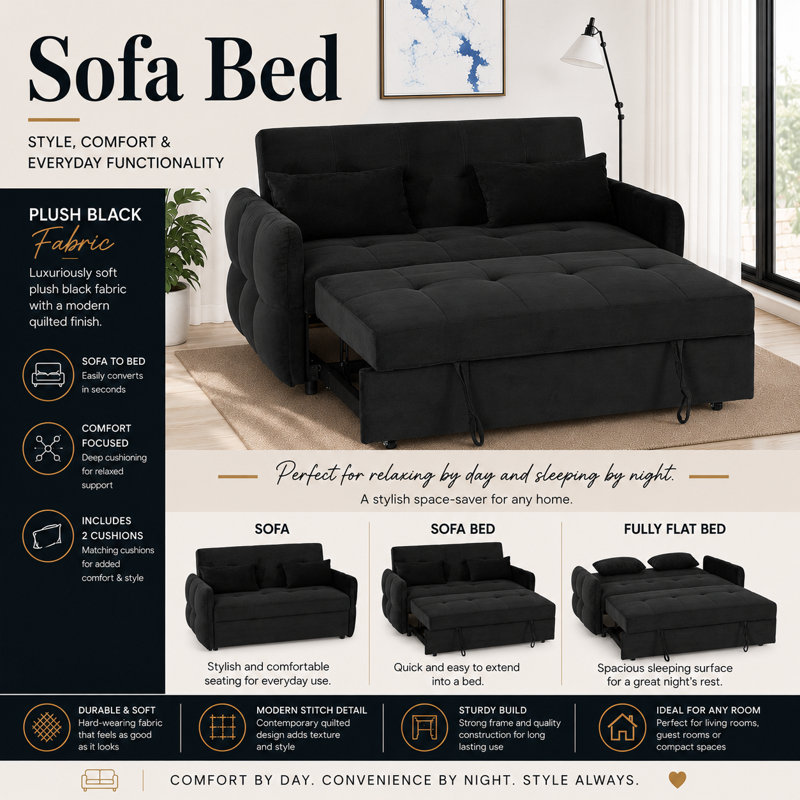 Chelsey Sofa Bed, Grey