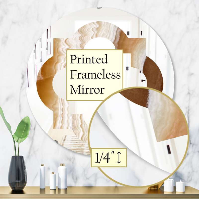 Miroir mural Hexagon Star Floral II, H 31,5 po x l po