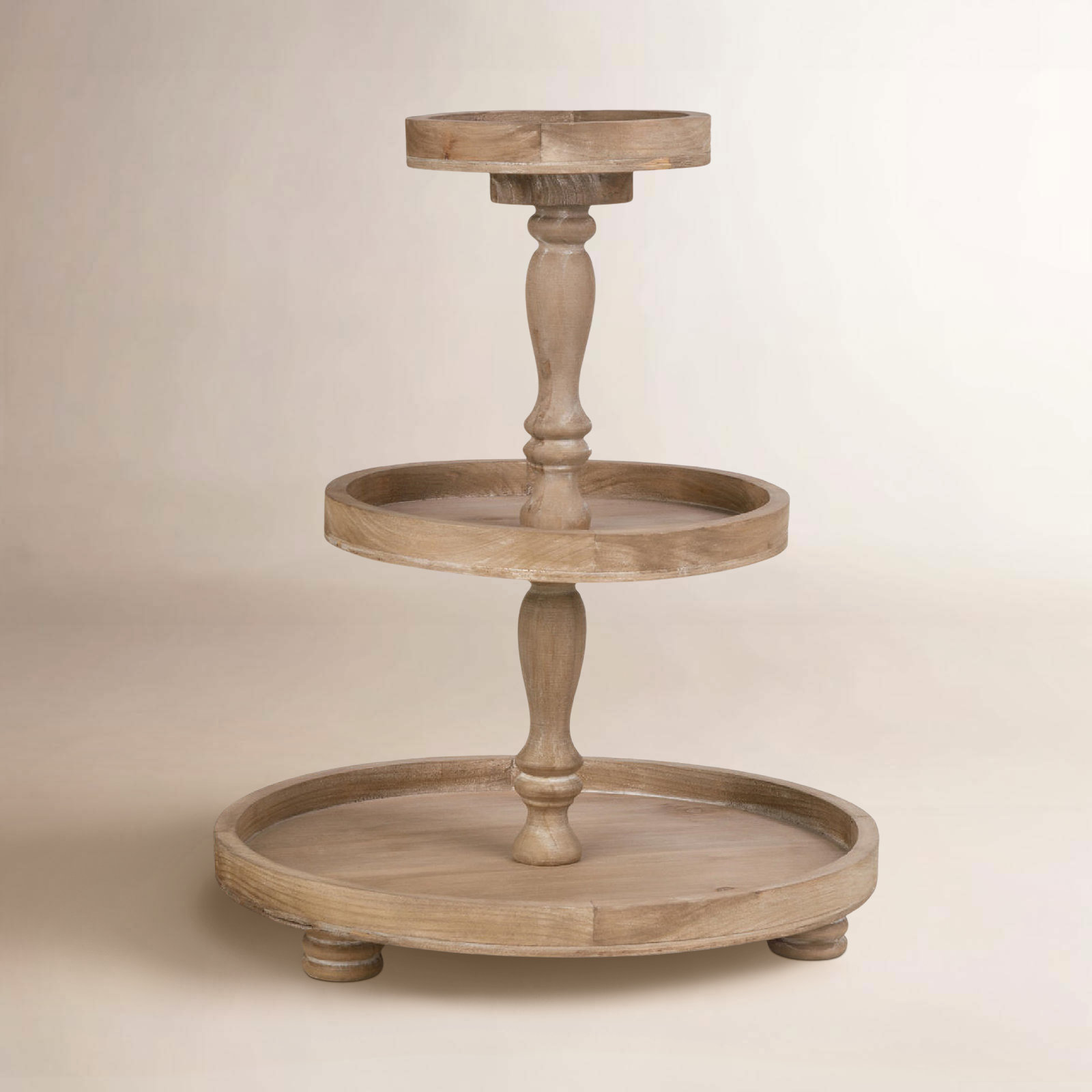 Harborside Wood Tiered Stand, Brown