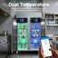 Combo réfrigérateur / congélateur Veecool commercial avec congélateur et application pour applications intelligentes, réfrigérateur vertical et congélateur à deux températures en acier inoxydable de 48 po de largeur et 36 pi³ pour restaurant, garage et cuisine