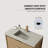 Maxbano 36" Wall Mounted Bathroom Vanity with White Top