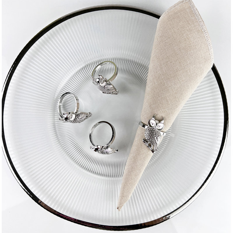 Rond de serviette en métal, Argent