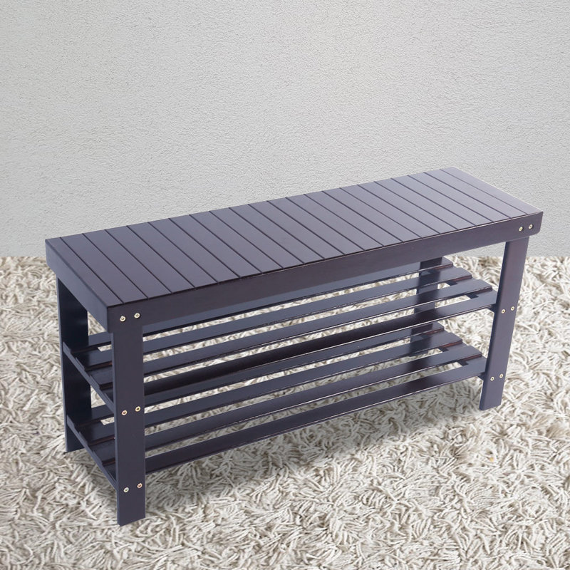 Banc de rangement pour chaussures Rack Room, Brun