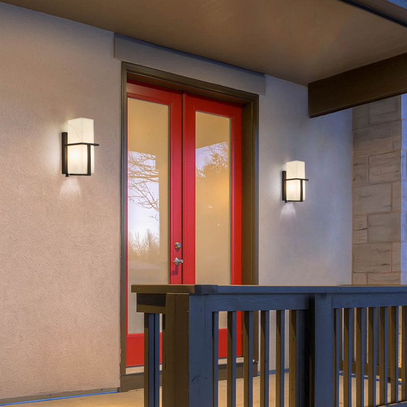 Dusk to Dawn Sensor Outdoor Wall Lantern，Waterproof Wall Mounted Lighting for House, Porch